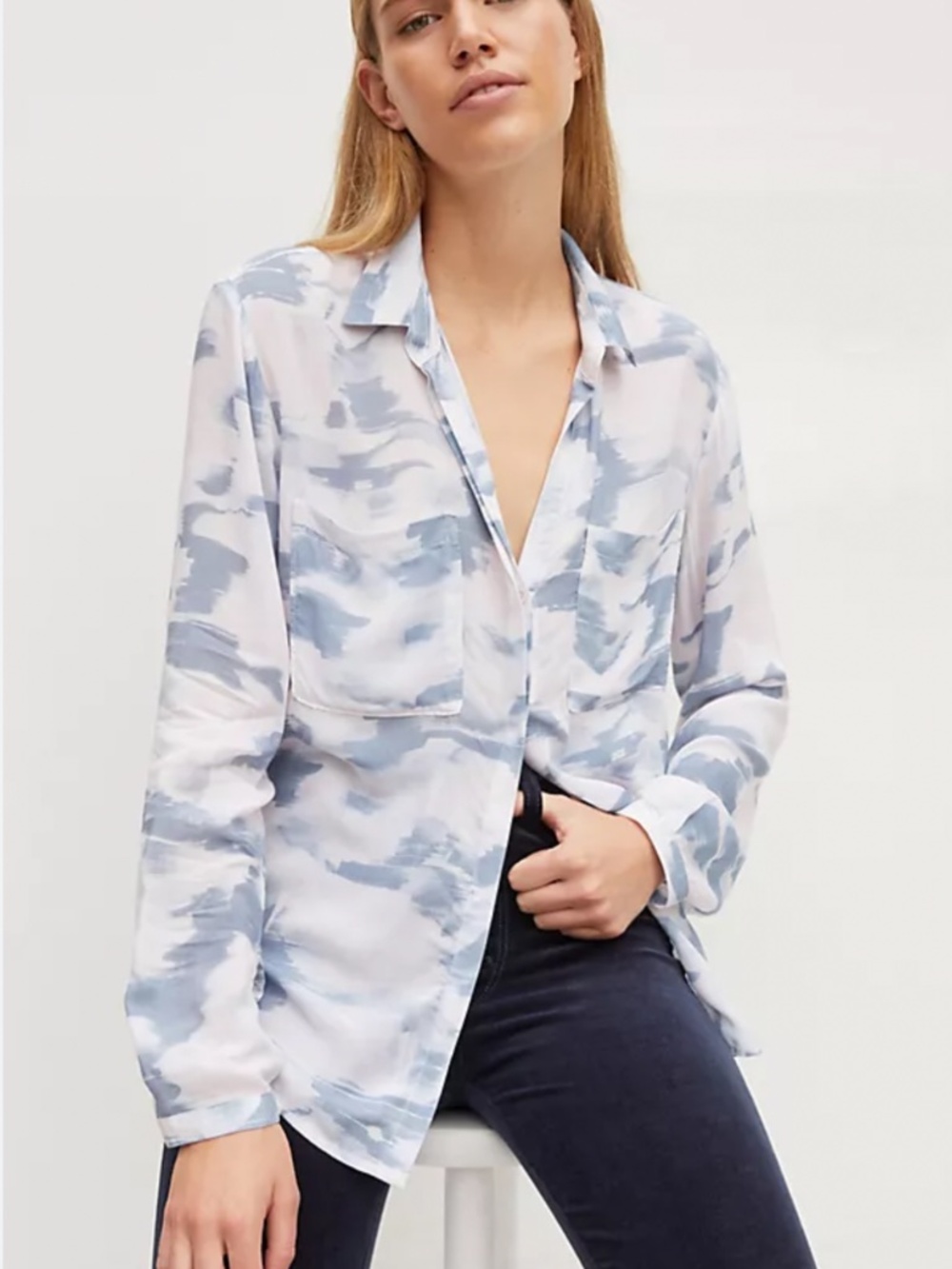 Cloth and Stone for Anthropologie Tie Dye Button Down Shirt in Size XS